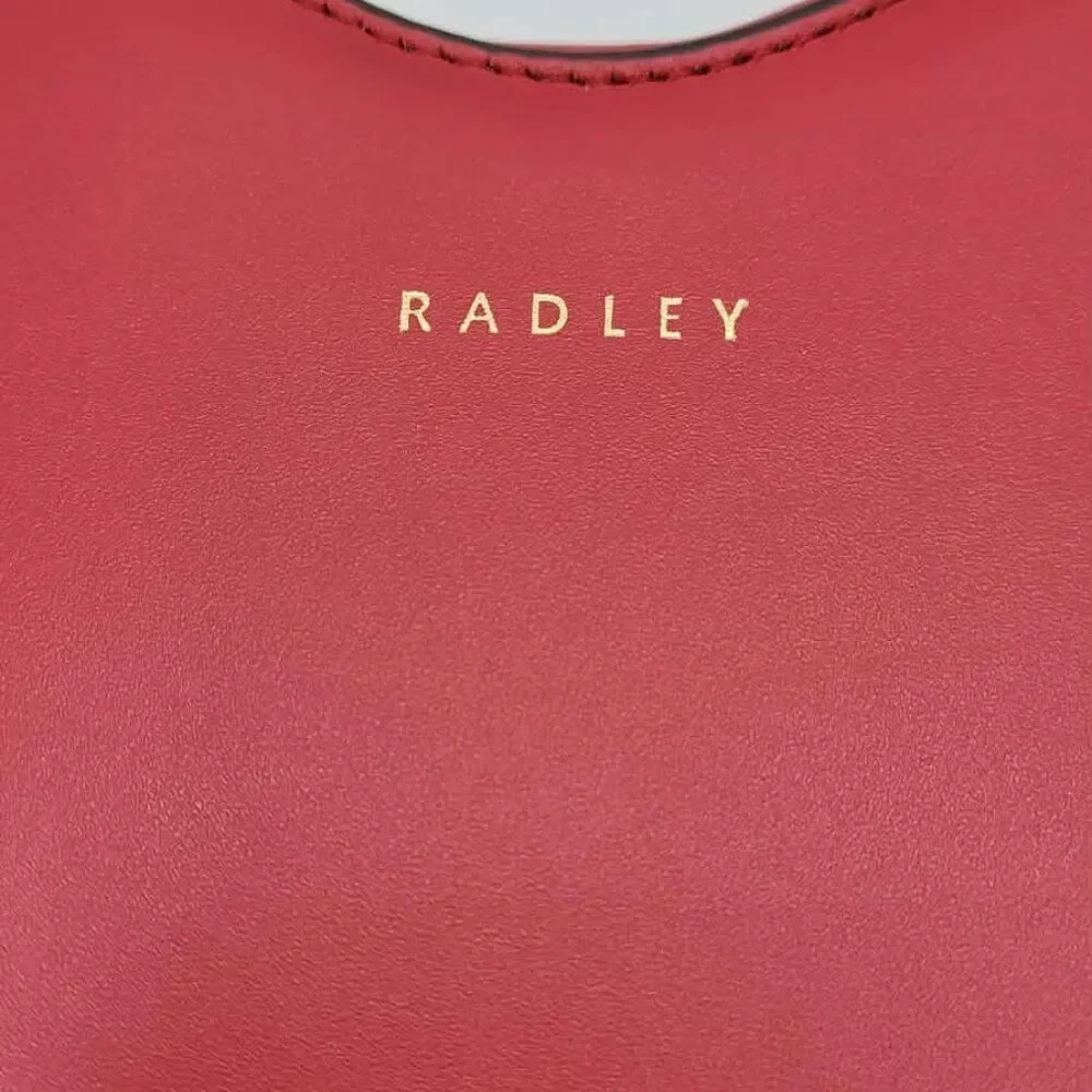 Radley London Small Red Leather Heart Zip Top Crossbody NWT! NEW!
